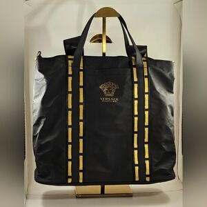 Versace Tote Bag Black and Gold